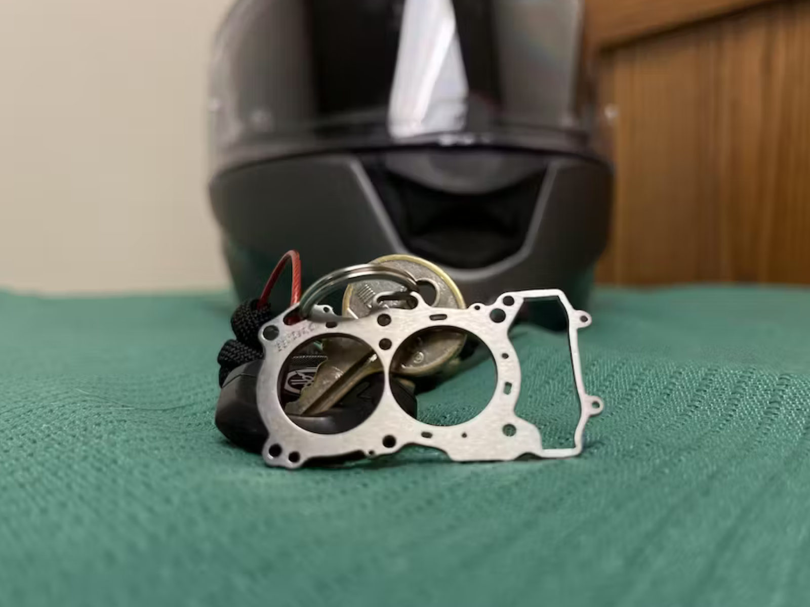 Miniatur einer Kopfdichtung für Yamaha MT-07, FZ-07, R7 - DisagrEE - keychain - Schlüsselanhänger