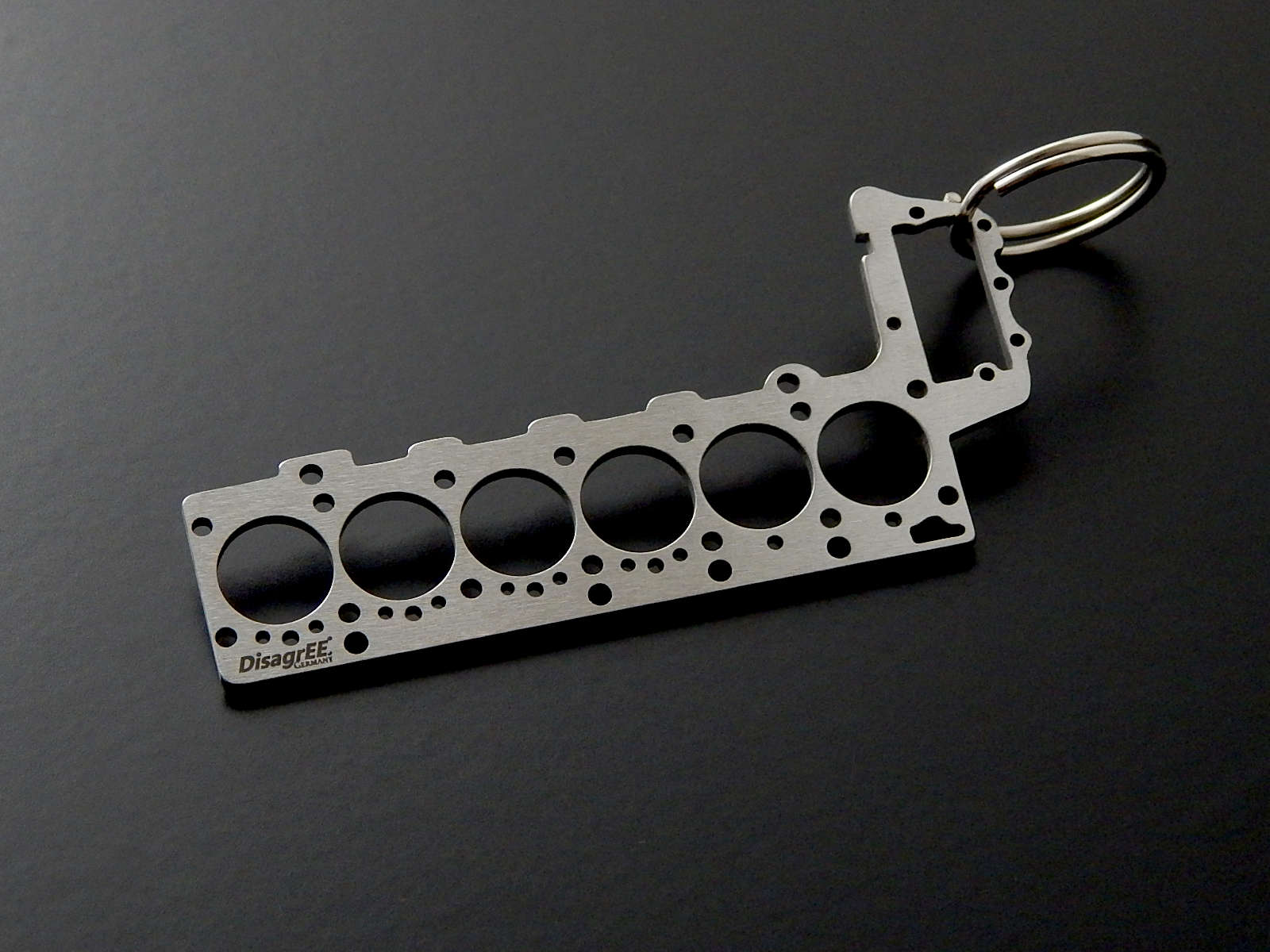 Miniatur einer Kopfdichtung für BMW M57 - DisagrEE - keychain - Schlüsselanhänger