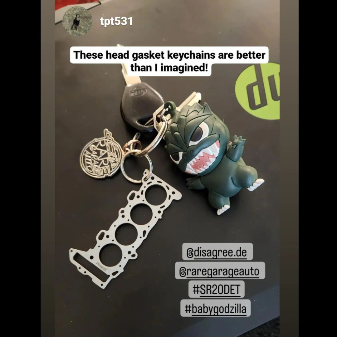Miniatur einer Kopfdichtung für Nissan SR20DE(T) - DisagrEE - keychain - Schlüsselanhänger