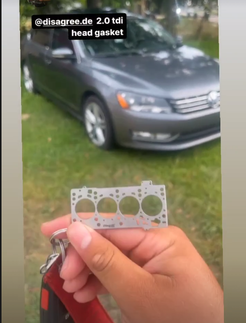 Miniatur einer Kopfdichtung für VAG 2,0 TDI (EA288) DisagrEE