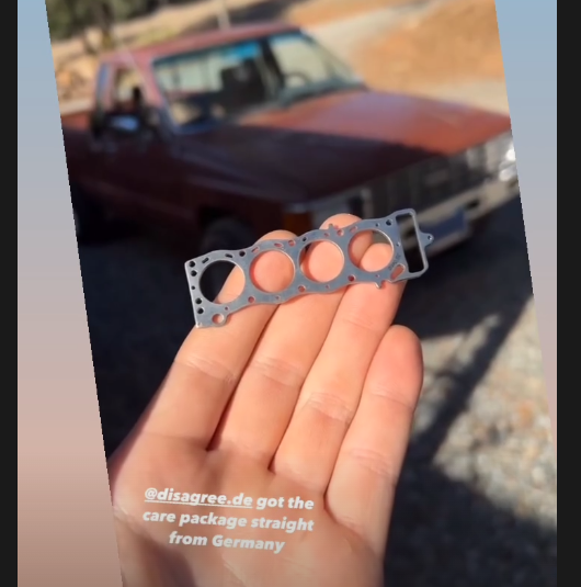 Miniatur einer Kopfdichtung für Toyota 22 R / R-E / R-TE DisagrEE