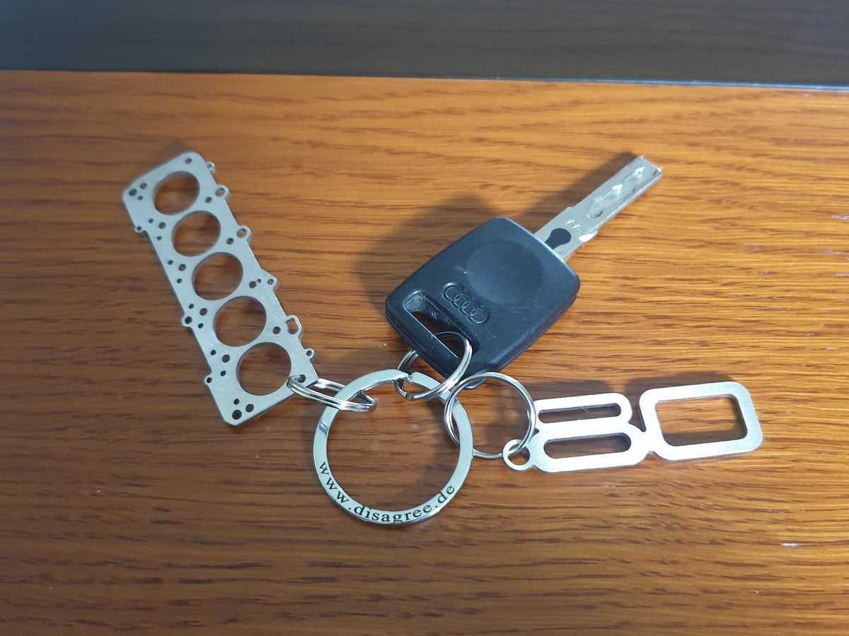 Audi Schlüsselanhänger Kordel 3181800600 Grau Key Chain Schlaufe