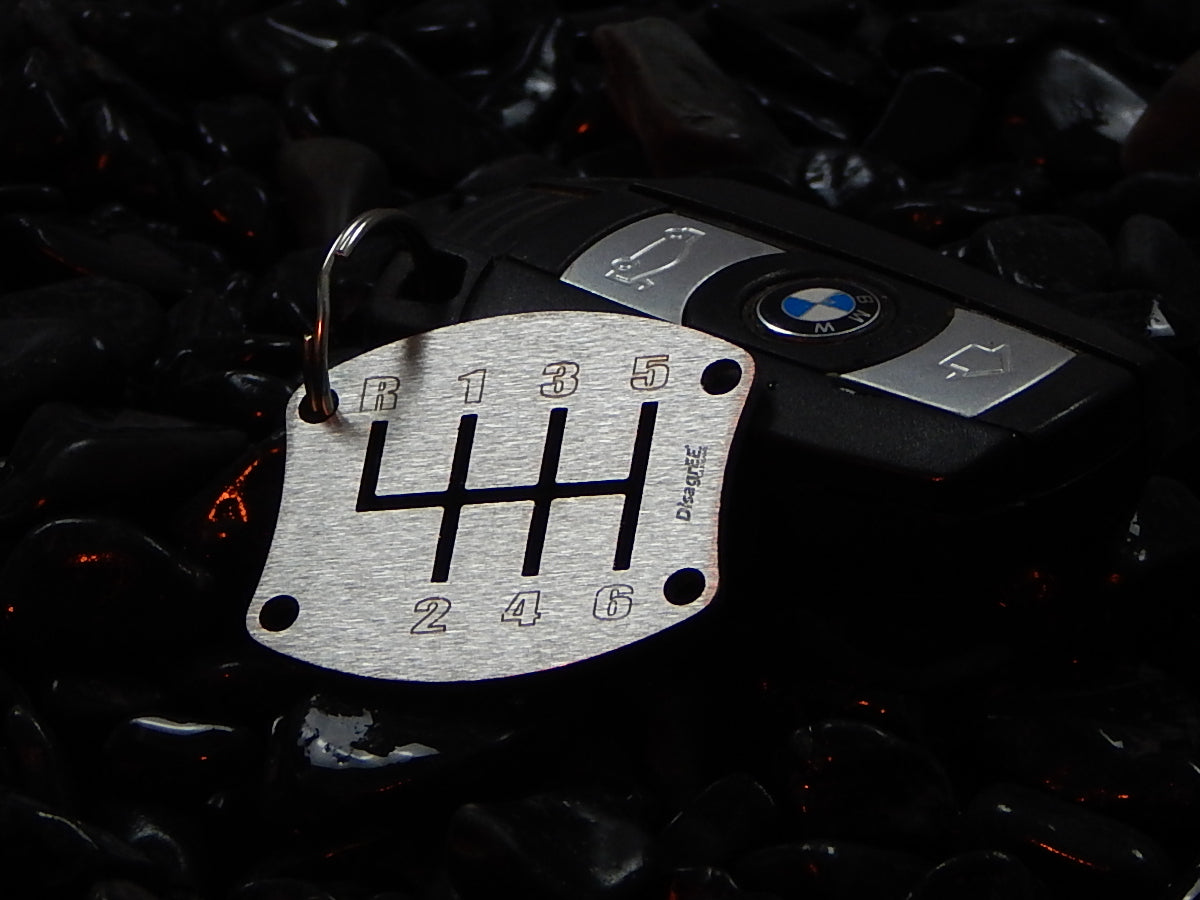 Shift Pattern stainless steel keychains – DisagrEE
