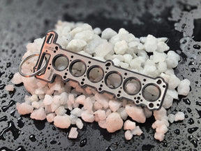 keychain - Schlüsselanhänger - Miniatur einer Kopfdichtung für BMW M52 - DisagrEE Germany