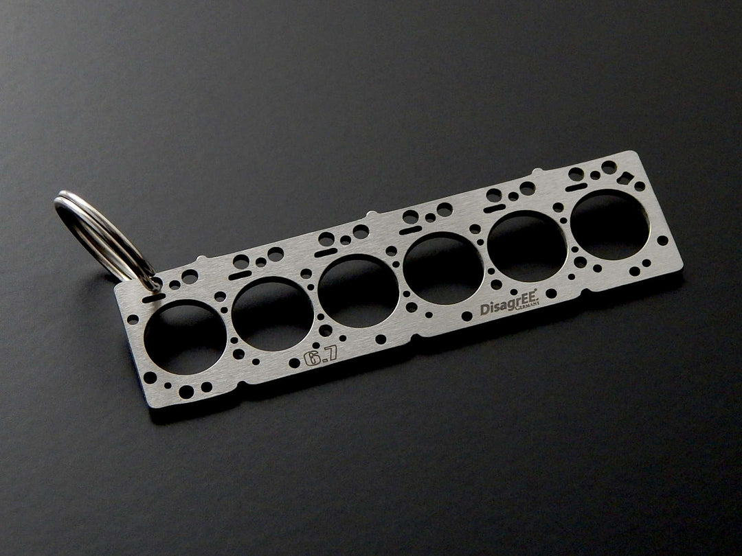 Miniatur einer Kopfdichtung für Cummins 6.7L - DisagrEE - keychain - Schlüsselanhänger