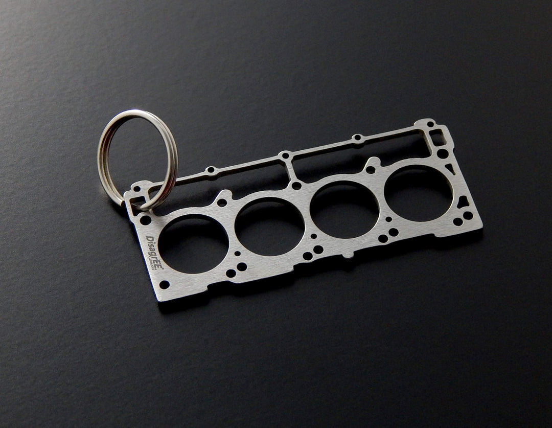 Miniatur einer Kopfdichtung für MB M160 (Smart 450) Edelstahl  Schlüsselanhänger gebürstet – DisagrEE