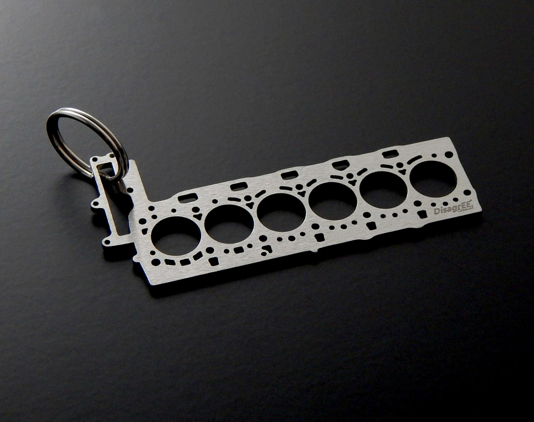 Miniature of a Head Gasket for BMW B58 Keychain Stainless Steel