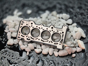 keychain - Schlüsselanhänger - Miniatur einer Kopfdichtung für Ford Ecoboost 2,3 - DisagrEE Germany