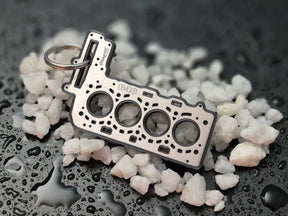 keychain - Schlüsselanhänger - Miniatur einer Kopfdichtung für BMW B48 - DisagrEE Germany