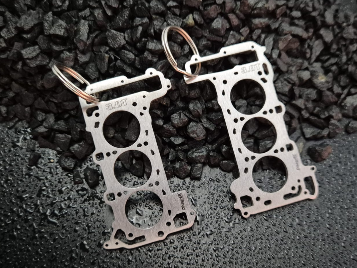 keychain - Schlüsselanhänger - Miniatur einer Kopfdichtung für Audi 3.0 TFSI EA839 - DisagrEE Germany