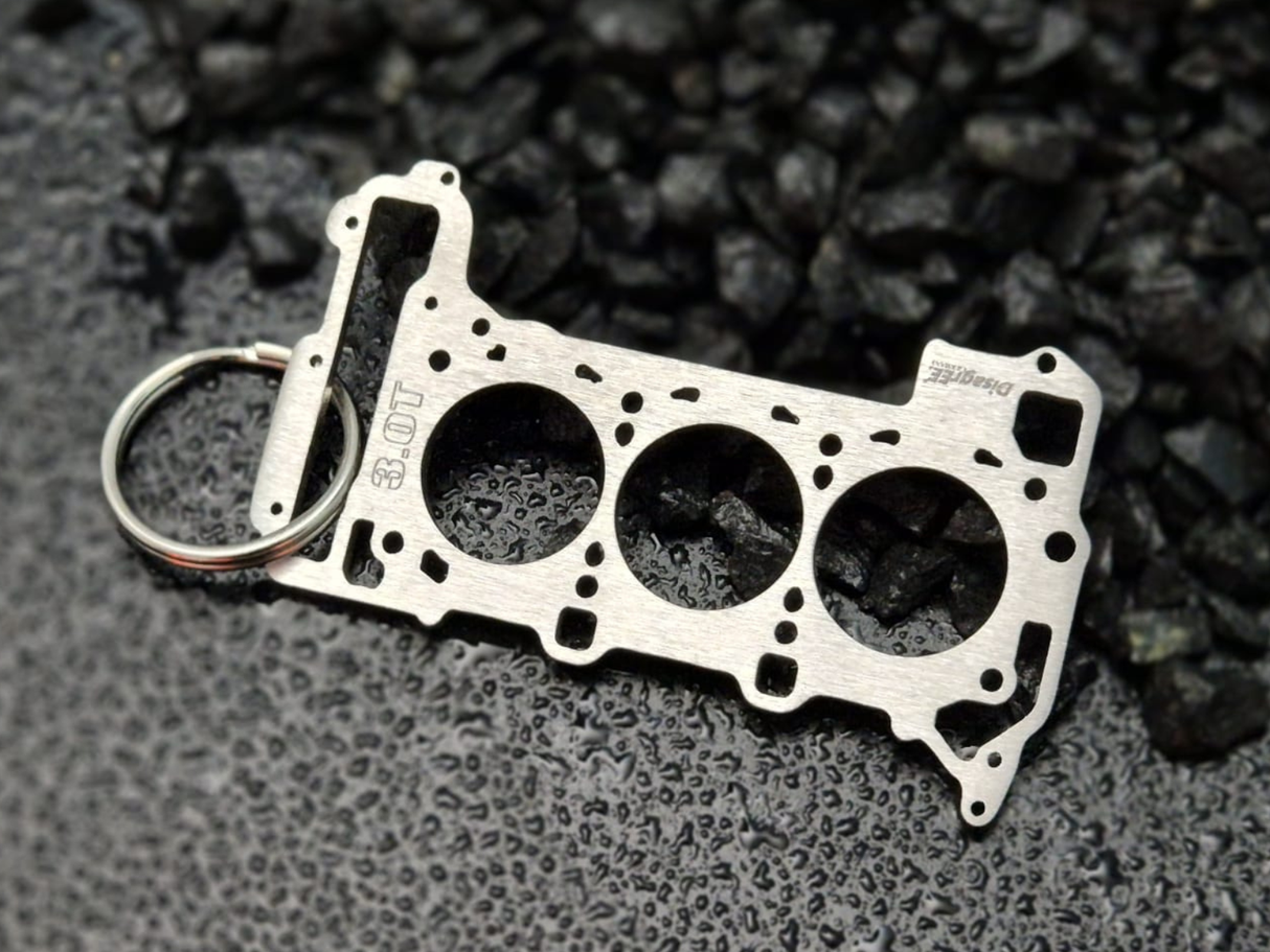 keychain - Schlüsselanhänger - Miniatur einer Kopfdichtung für Audi 3.0 TFSI EA839 - DisagrEE Germany