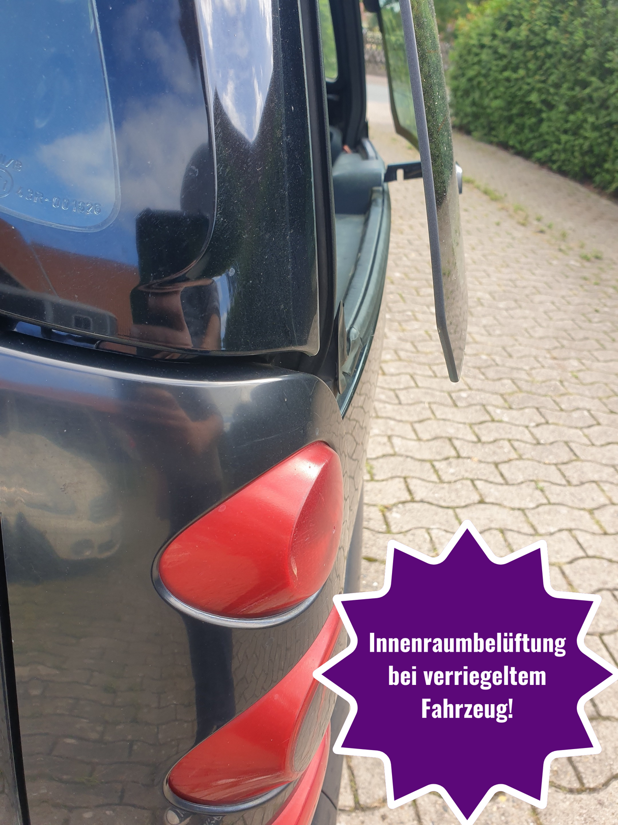 Heckklappenaufsteller für Smart ForTwo 450 - Heckfenster Belüftung DisagrEE