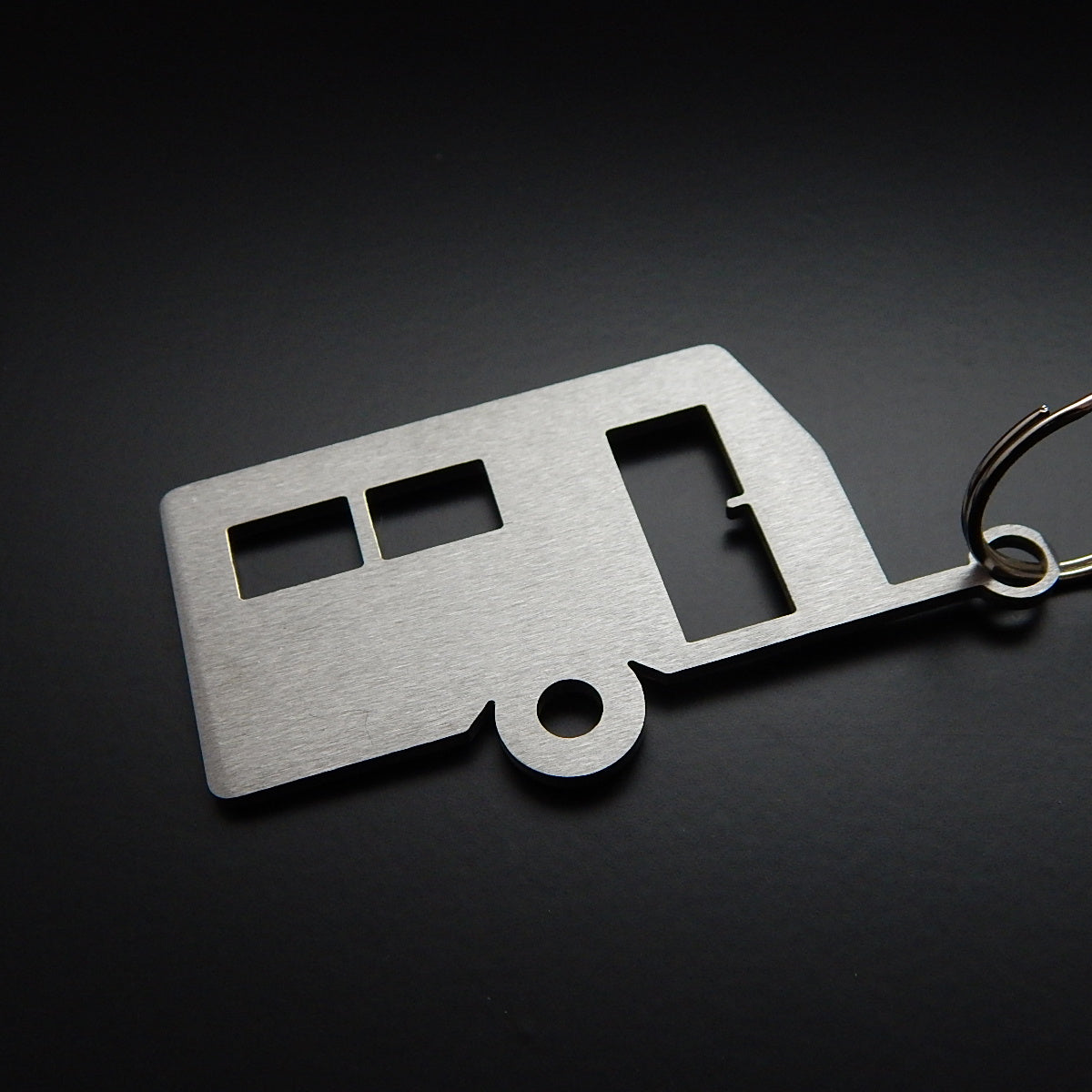 Wohnwagen Camping Keychain Stainless Steel brushed – DisagrEE