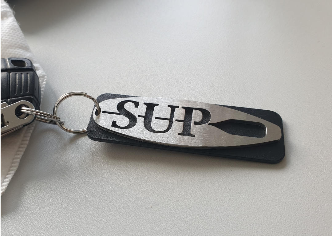 SUP Edelstahl / Aluminium - DisagrEE - keychain - Schlüsselanhänger