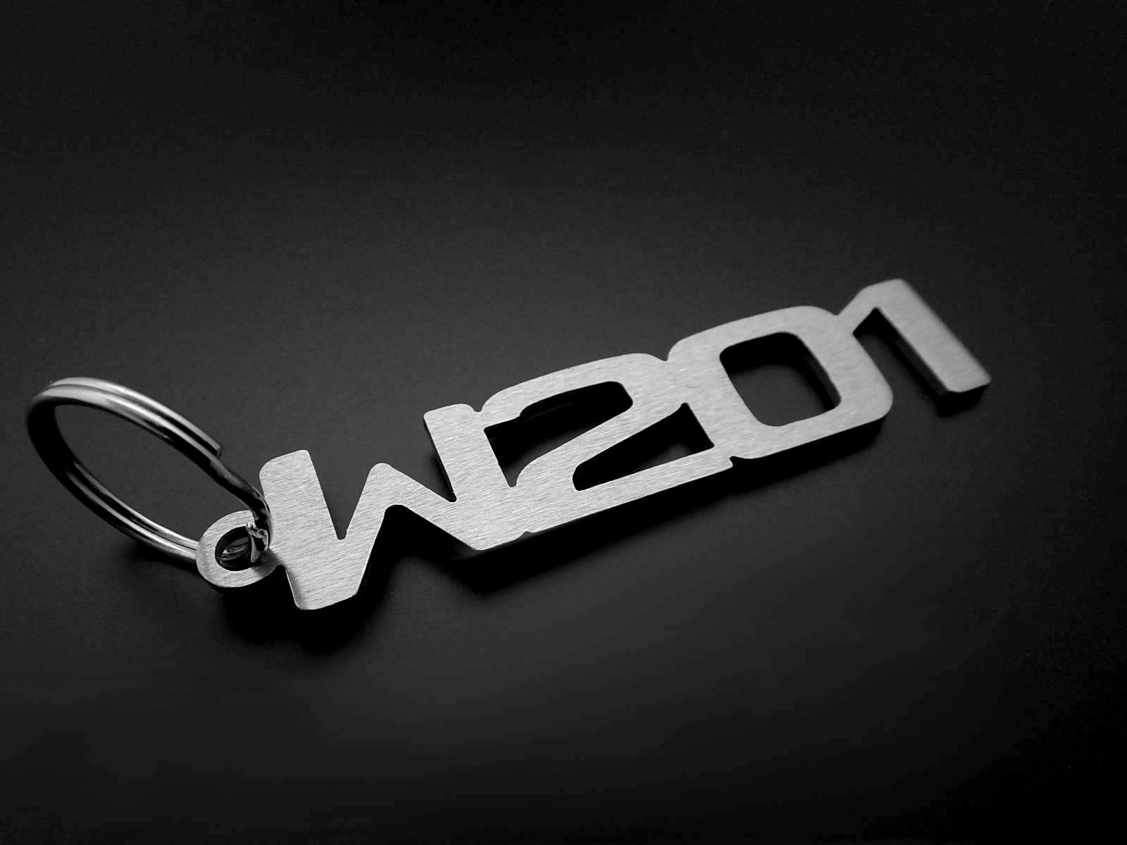 Schlüsselanhänger Stoff und Leder Mercedes 190E W201 W124 - rpm