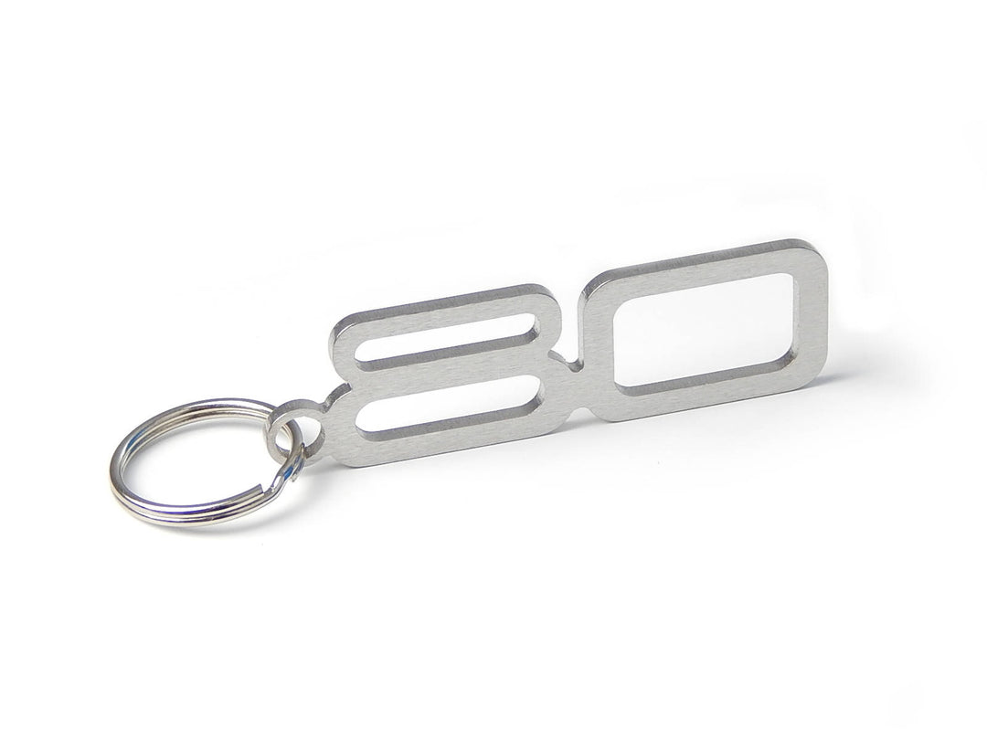 Keychain for Audi 80 Stainless Steel brushed – DisagrEE